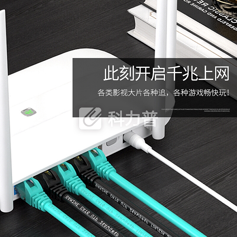 山泽(SAMZHE)六类网线 CAT6千兆极速八芯双绞 电脑网络跳线 成品网线 浅绿色1米 WXL-6010 匹配路由器