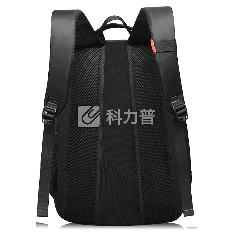 爱登堡电脑包男士双肩包背包15.6英寸防水牛津布商务休闲学生书包 黑色EE1109