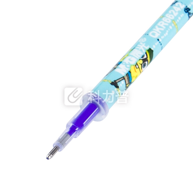 晨光 M＆G 晨光（M&G）海绵宝宝系列晶蓝热可擦0.5mm中性笔替芯全针管笔头 20支/盒QKR66242 海绵宝宝0.5mm晶蓝