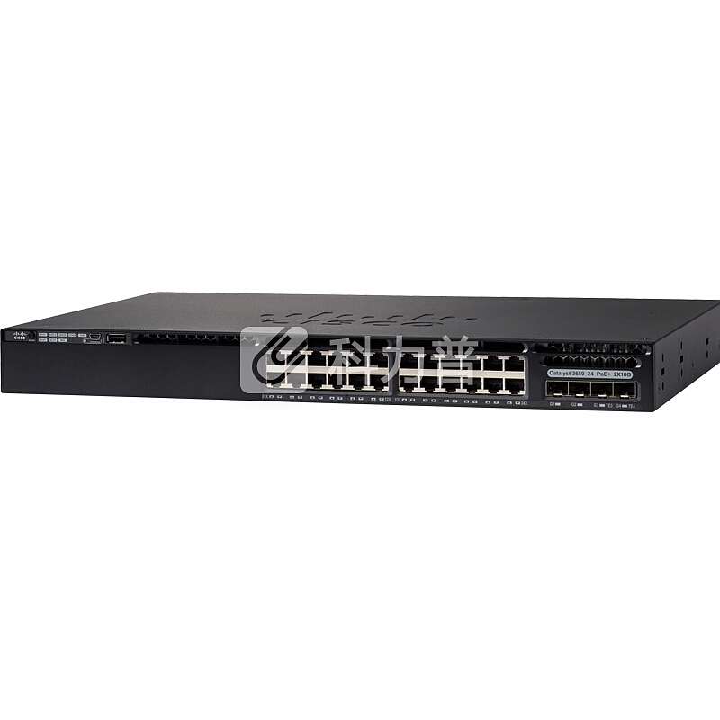 思科(CISCO)WS-C3650-24PS-L 24口千兆三层PoE交换机