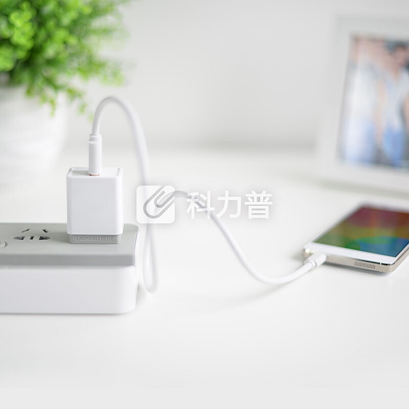 绿联 安卓数据线 手机充电线 2A快充Micro USB充电器线转接头支持华为小米vivo/oppo红米三星魅族1米10848 白
