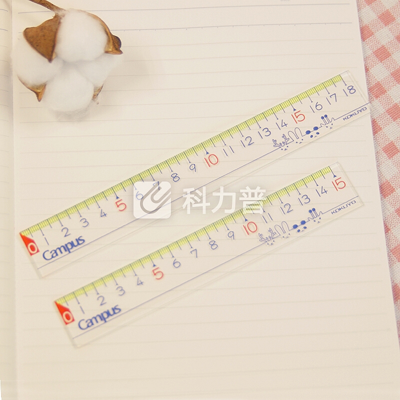 日本国誉(KOKUYO)Campus Kids学生办公用动物图案直尺刻度尺 18cm 动物图案185*25*2mm WSG-CLK18-1