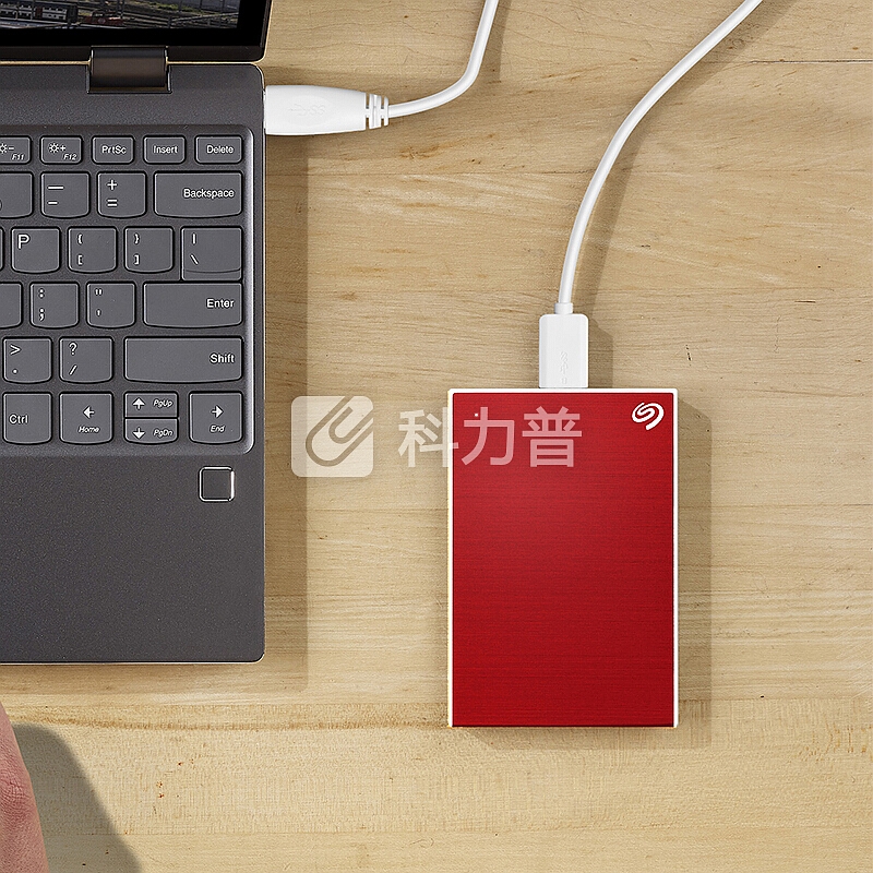 希捷(Seagate)1TB USB3.0 移动硬盘 Backup Plus 铭 2.5英寸 时尚金属拉丝表面 自动备份 轻薄便携 红