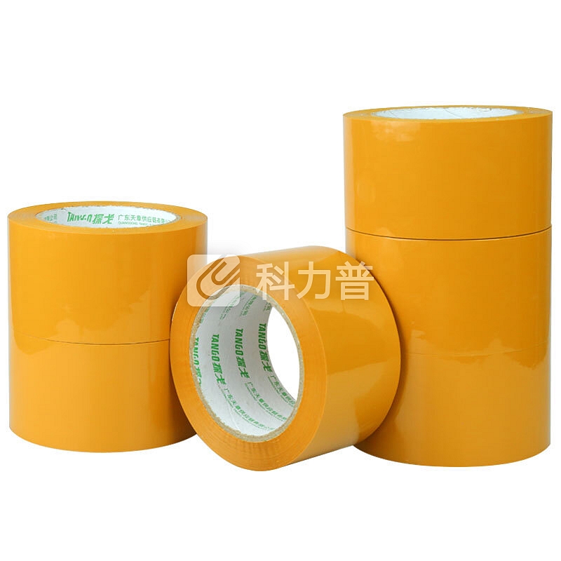 天章办公(TANGO) 探戈高品质封箱胶带胶带打包宽胶带60mm*100y(91.4米)米黄色 30卷/箱