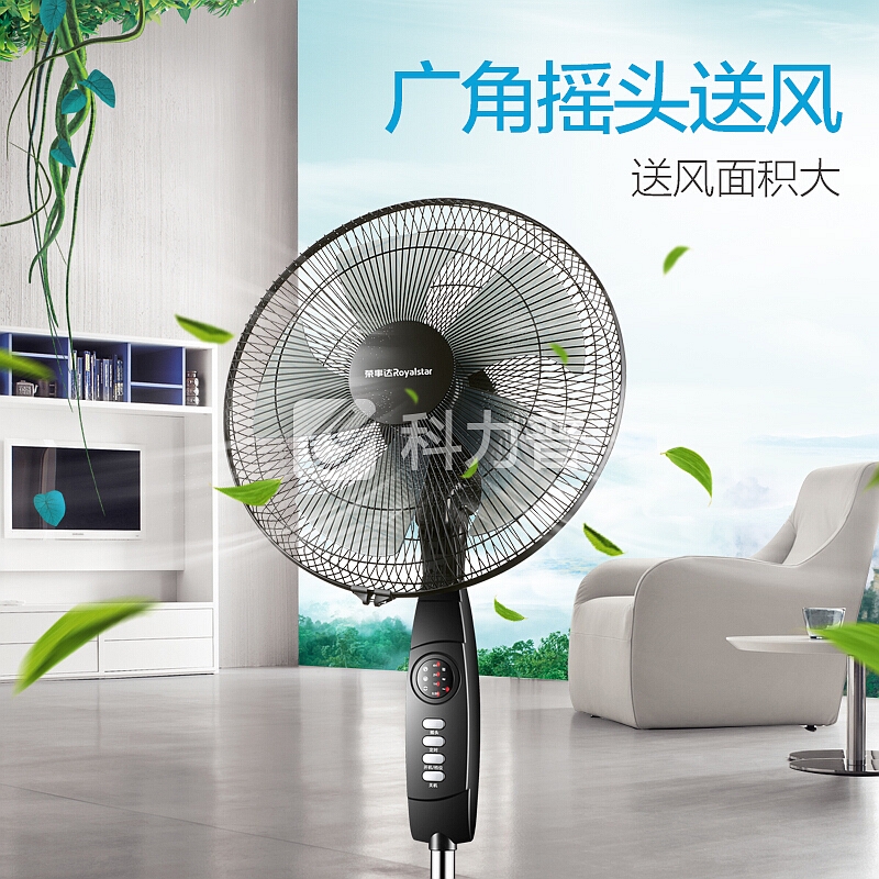 荣事达(Royalstar)遥控五风叶电风扇/落地扇/五扇叶可升降落地扇JD17Z