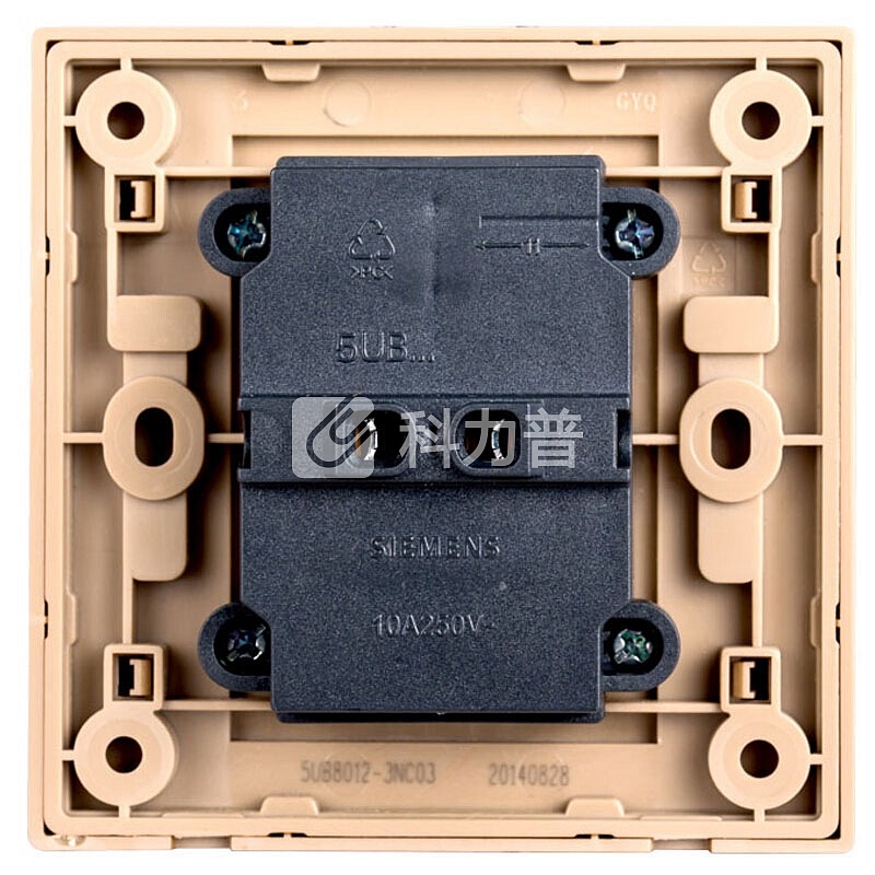 西门子 SIEMENS 西门子(SIEMENS)开关插座 悦动系列 10A四孔插座面板(香槟金)5UB80123NC03