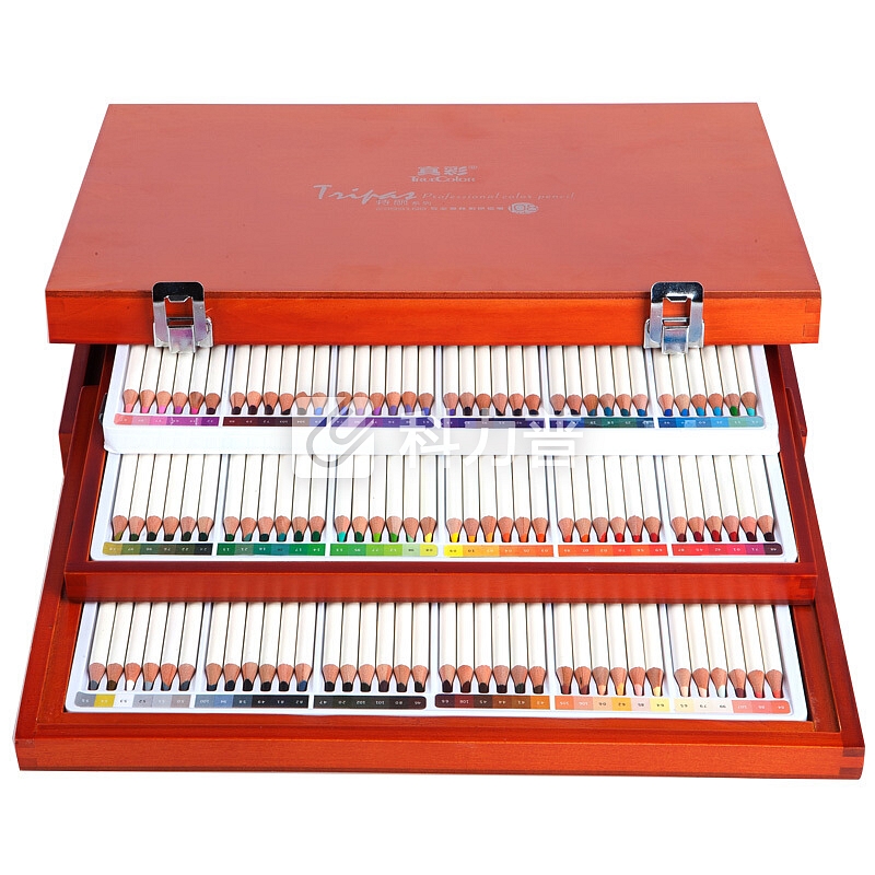 真彩(TRUECOLOR)108色专业油性彩色铅笔彩铅套装 涂色填色彩笔绘画上色笔 高档木盒/2399