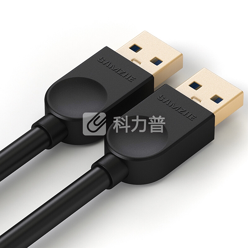 山泽(SAMZHE) 高速USB3.0数据线 公对公AM/AM 双头移动硬盘盒数据线 笔记本散热器连接线 黑色3米SDY-05A