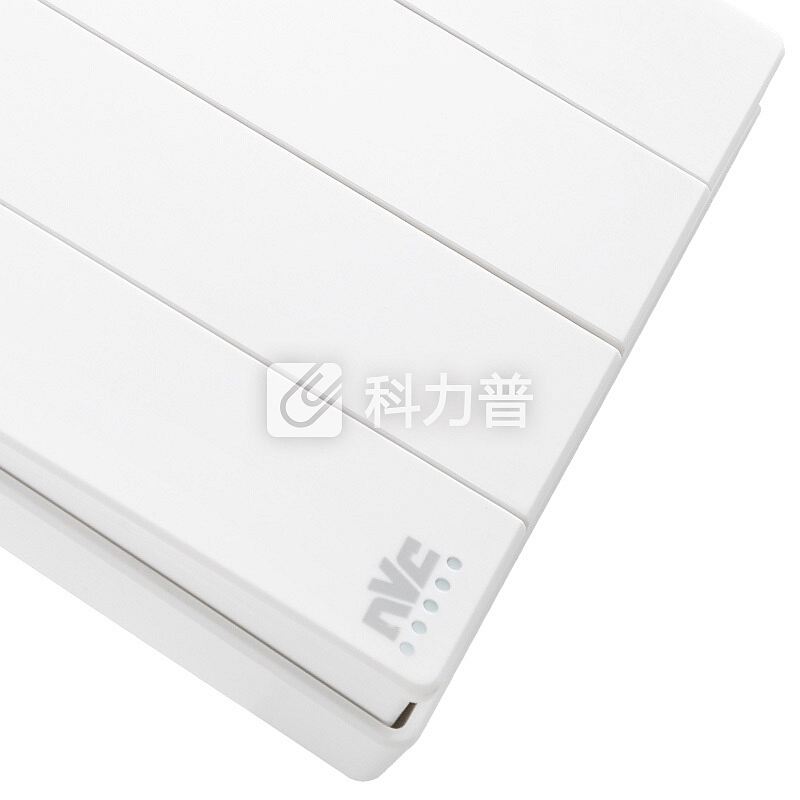 雷士(NVC) 开关插座面板 灵动系列 四位四开单控 带荧光86型床头开关插座 无边框大翘板面板白色