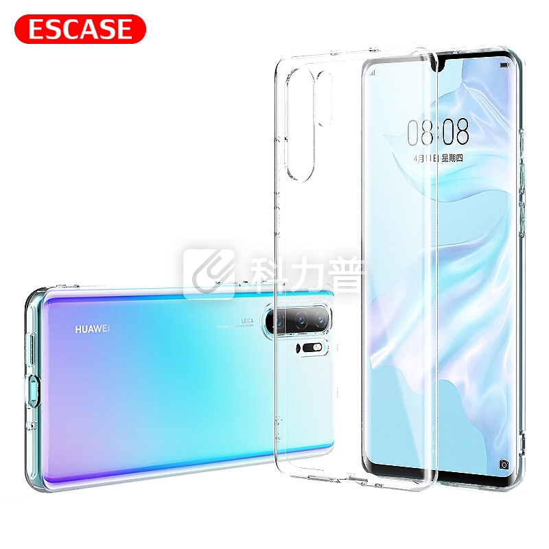 ESCASE 华为P30pro手机壳p30pro保护套防摔全包/软壳硅胶(带挂绳孔)简约保护套透明