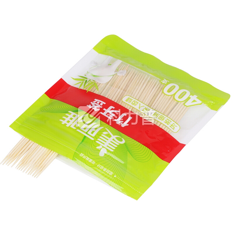 美丽雅 袋装牙签400支装 双头使用清洁牙缝剔牙棒 家用水果签
