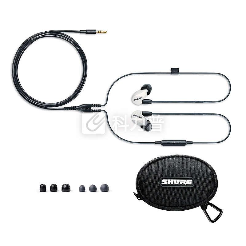 舒尔 Shure SE215SPE-W-UNI 入耳式线控通话 强劲重低音 运动 HiFi 手机耳机 白色