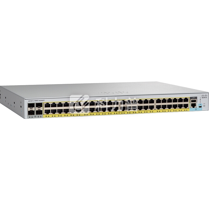 思科(CISCO)WS-C2960L-48PS-AP 智能中文WEB界面管理 48口千兆POE+4光口交换机