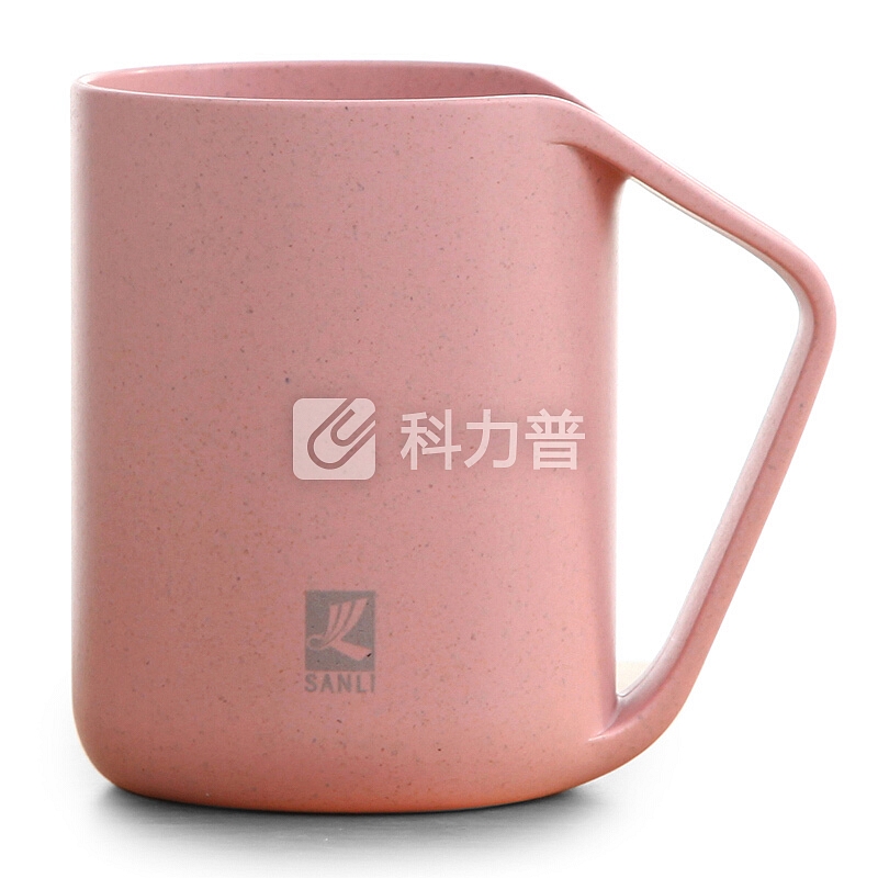 三利 创意情侣小麦漱口杯套装 简约塑料牙刷杯刷牙杯牙缸洗漱杯子 粉色