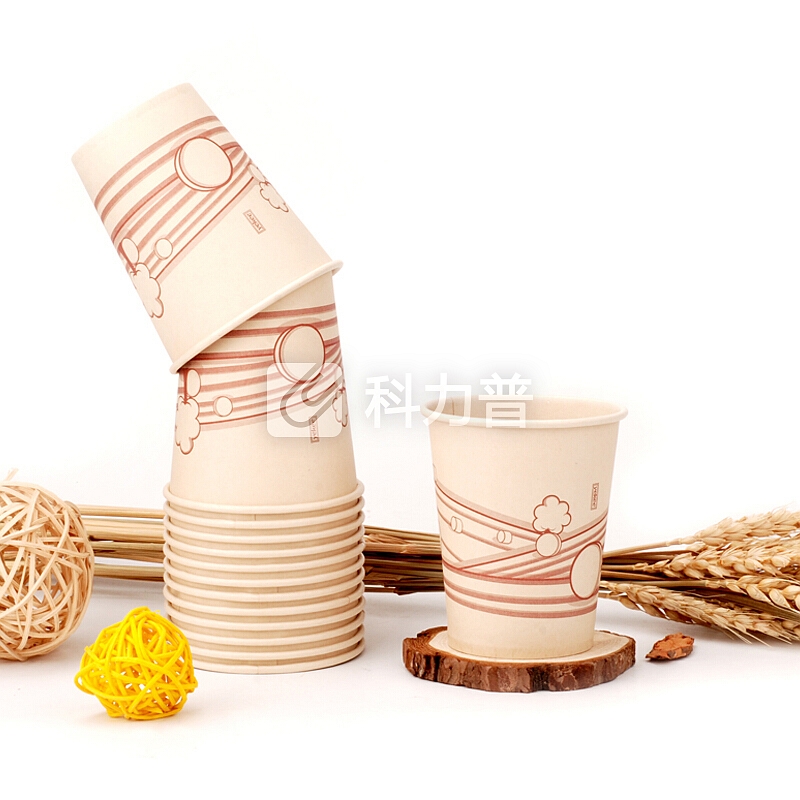 yekee 纸杯一次性加厚纸杯本色无漂白纸杯256ML250只JD-7140