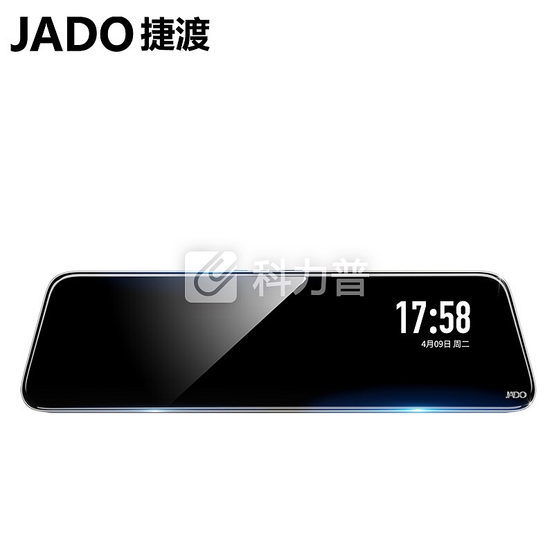 捷渡 JADO 行车记录仪前后双录1296P高清夜视10英寸全屏流媒体后视镜双镜头倒车影像一体机+64G卡套餐