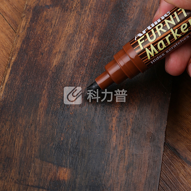 日本旗牌(Shachihata)Artline木质家具除旧翻新瑕疵划痕修补修复笔 方头 2.0-5.0mm MAPLE淡棕色EK-95