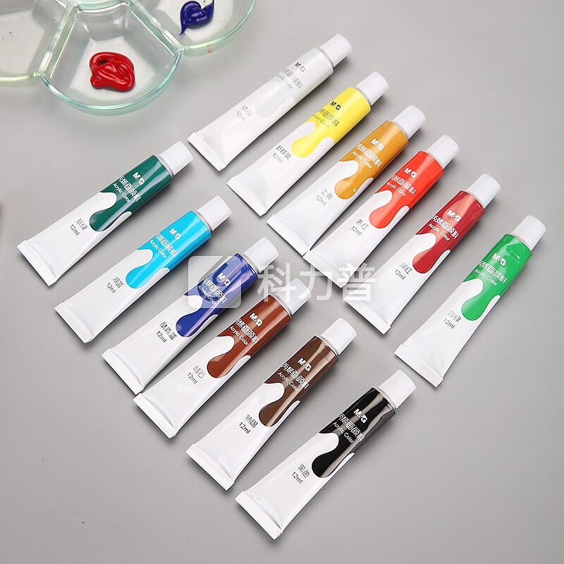 晨光 M＆G 晨光(M&G)文具12ml/12色丙烯画颜料手绘DIY美术颜料 12支/盒APL97601 丙烯颜料12ml/12色