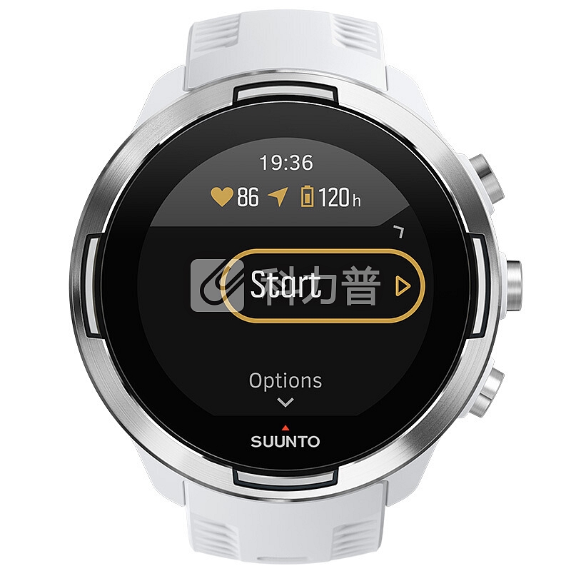 颂拓(SUUNTO)智能手表Suunto9Baro旗舰级运动手表轨迹精确测量超长120小时续航GPS心率100米防水马拉松白色