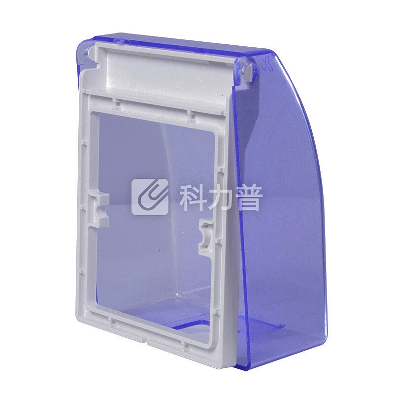 德力西(DELIXI)开关插座防水盒 86型蓝色透明防溅盒面盖B8631/01/T