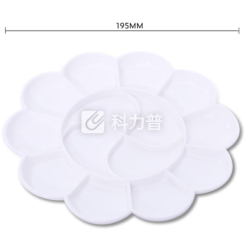 得力 deli 得力（deli） 9403 优质14格塑料梅花型大号水粉颜料调色盘/调色盒/调色板/调色碟