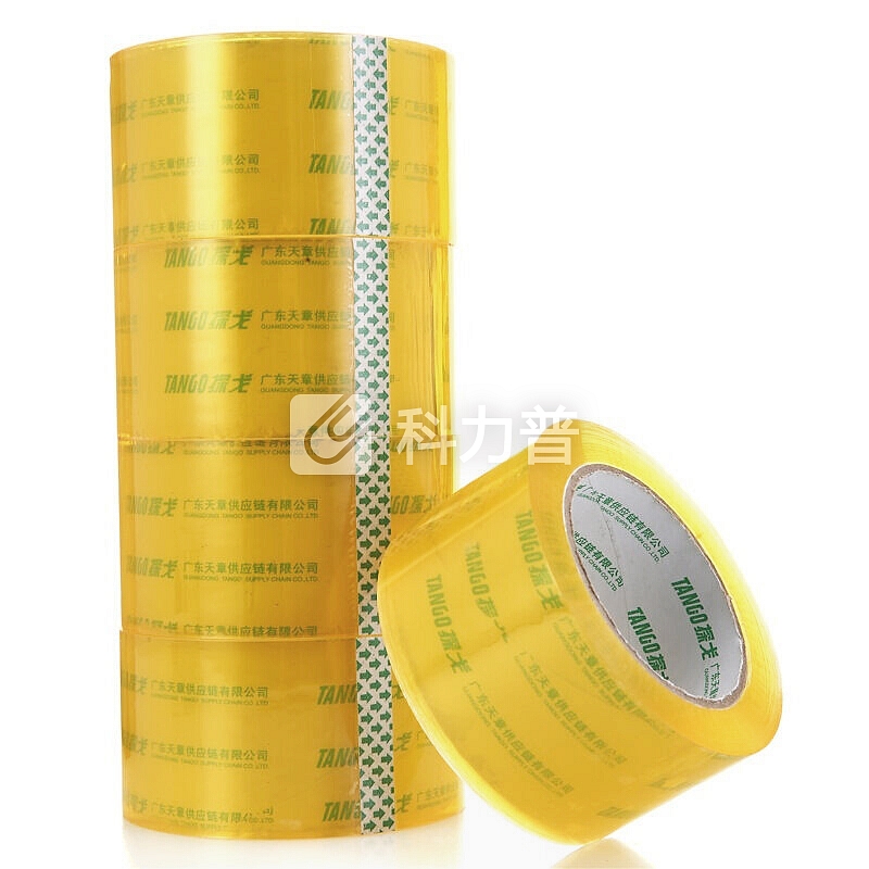 天章办公(TANGO) 探戈高品质透明封箱胶带打包胶带60mm*100y(91.4米/卷) 5卷装