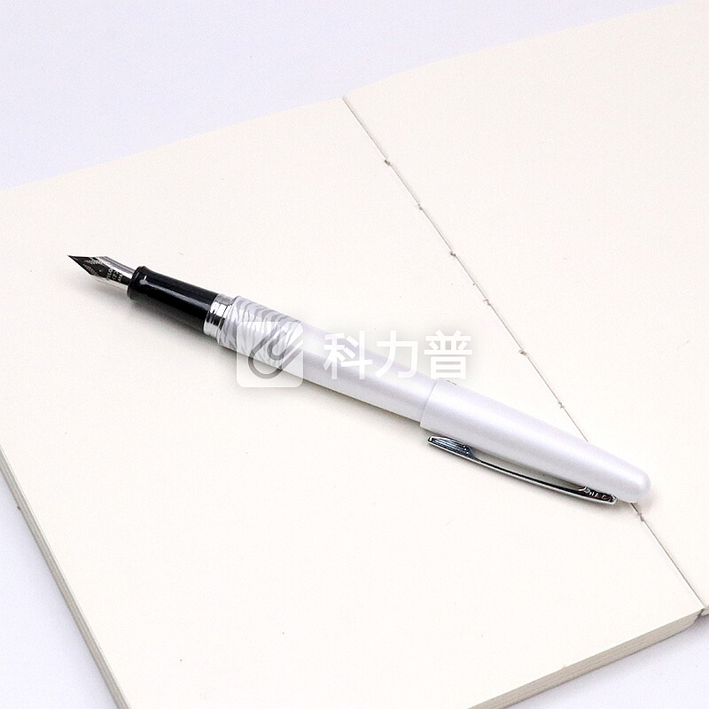 日本百乐(PILOT)88G钢笔商务签字笔 金属笔杆墨水笔练字学生钢笔礼盒FP-MR2 白色虎纹F尖 原装进口
