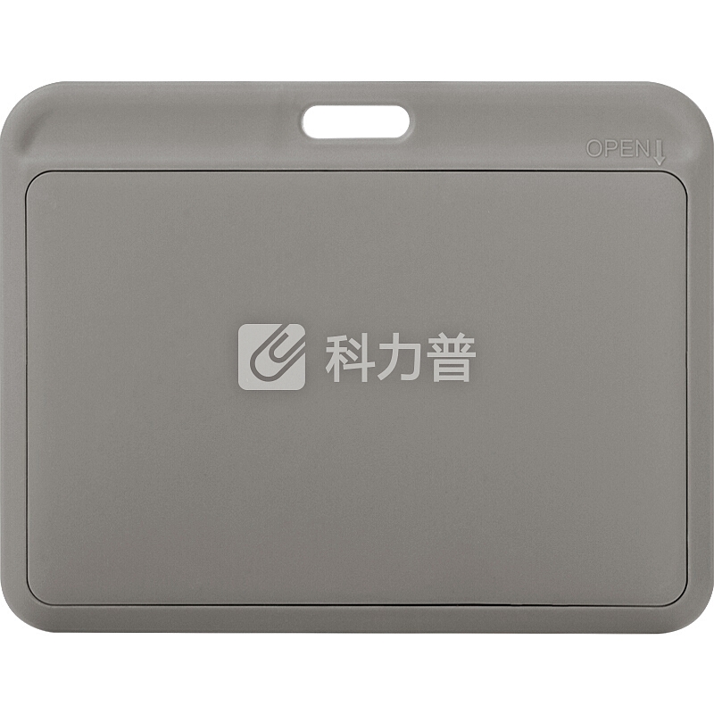 优和(UHOO) 商务证件卡套 横式 6个/盒 员工胸牌厂牌工作证 深灰 6633