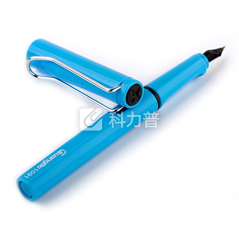 广博(GuangBo)F尖钢笔明尖/练字铱金钢笔/签字笔(赠墨囊)蓝GB1091B