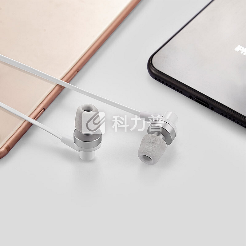 颜良FSC 耳机入耳式 手机有线控适用华为荣耀oppo苹果小米vivo安卓平板运动跑步音乐通用 淡雅白