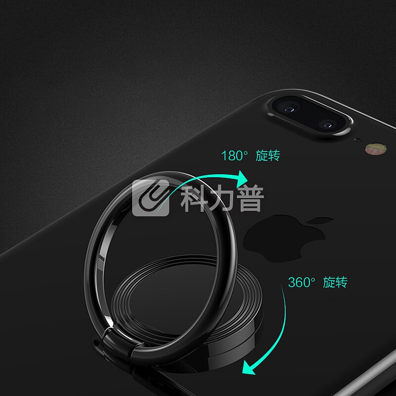 ESCASE 指环扣支架手机支架金属指环扣纤薄 华为iphone 三星小米荣耀苹果手机磁吸车载支架指环扣7Plus爵士黑