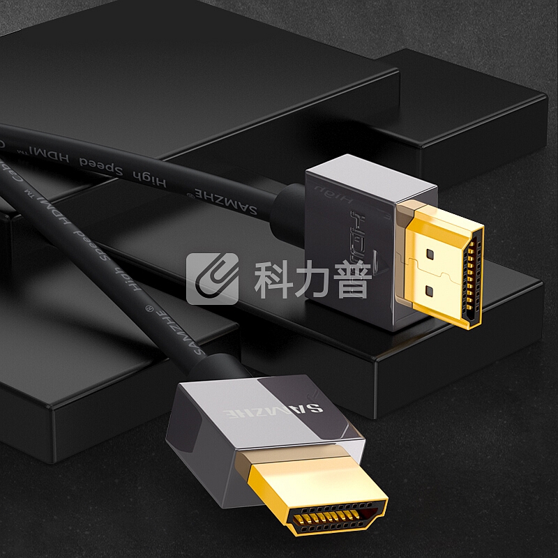山泽(SAMZHE)超细镀金豪华HDMI细线2.0版数字高清线4K3D视频连接软线 笔记本电脑接显示器投影仪0.5米 SM-605
