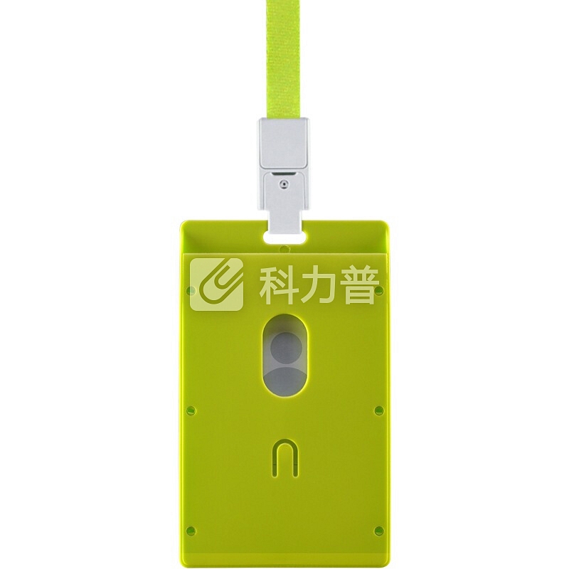 优和(UHOO) 6612 糖果色证件卡套 竖式 绿色 6个卡套+6根挂绳/盒 工作证 胸卡