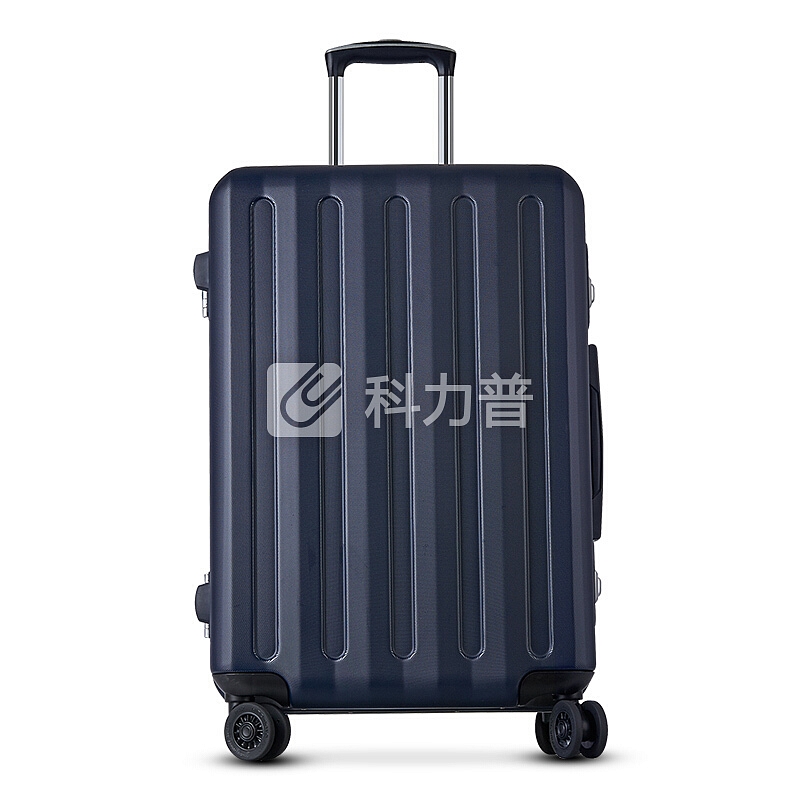 爱可乐(Echolac)铝框拉杆箱 防刮双TSA密码锁行李箱 双排8轮旅行箱PCT008E深蓝色20英寸