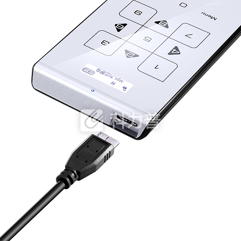爱国者(aigo)1TB USB3.0 移动硬盘 M21 银色 触控式 自动休眠上锁 加密移动硬盘