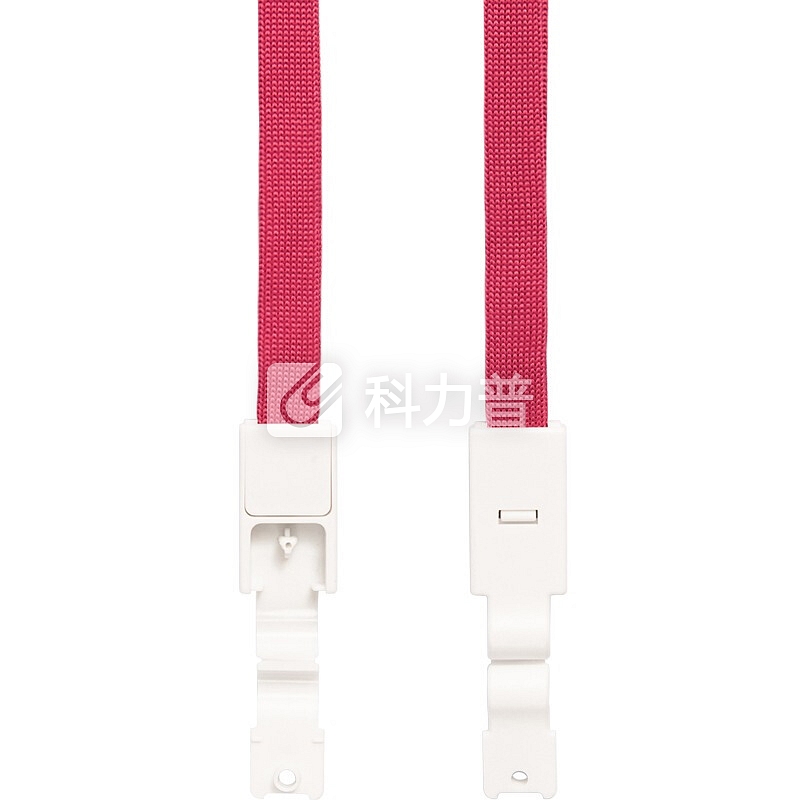 优和(UHOO) 6732 高档商务款中空棉证件卡套挂绳 干爽透气 强韧耐磨 玫红 6根/包 工作证 员工牌 胸卡 吊绳