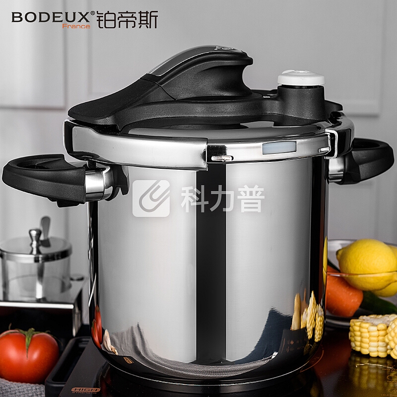 铂帝斯 BODEUX 铂帝斯（BODEUX）金星1号系列高压锅8L配蒸煮套装 304不锈钢明火燃气电磁炉通用