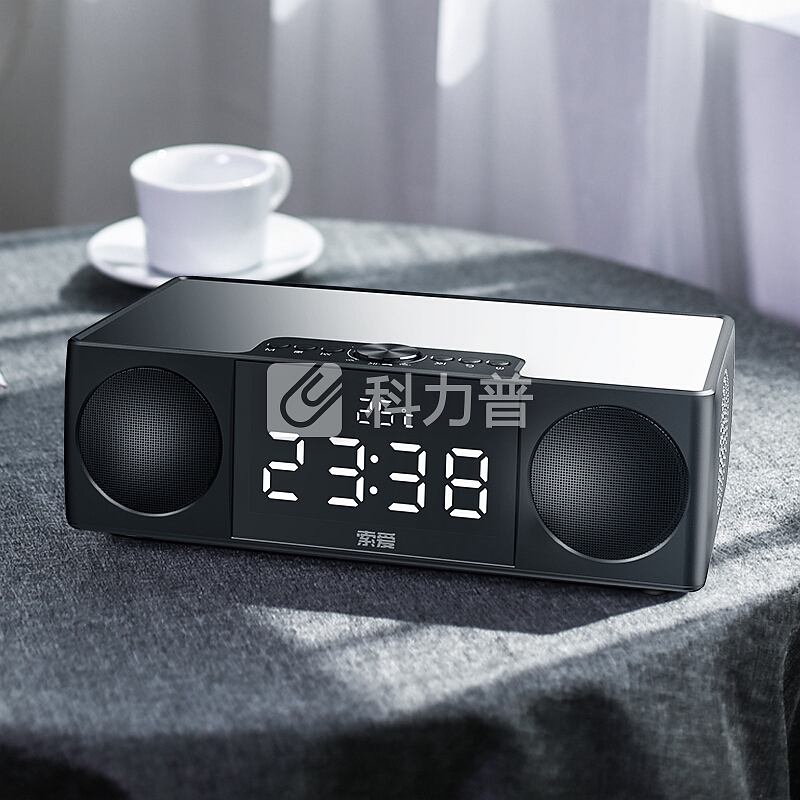 索爱(soaiy)S99 无线蓝牙音箱视频低音炮小音响迷你户外车载手机小钢炮电脑桌面便携收语音机闹钟收款 白