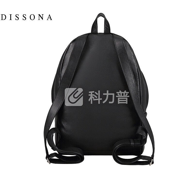 DISSONA 迪桑娜（DISSONA）欧美时尚女包小双肩包时尚防泼水通勤简约手提女士真皮背包 81820194026000 黑色