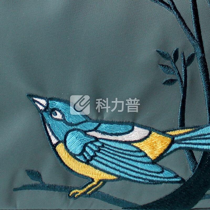 花间公主 花间公主listening刺绣文艺单肩宽肩带斜挎休闲尼龙女包 1804FB002绿色