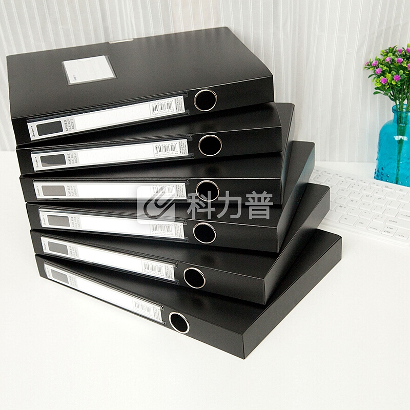 广博(GuangBo)10只装35mm粘扣A4文件盒/档案盒/资料盒 黑色A8029