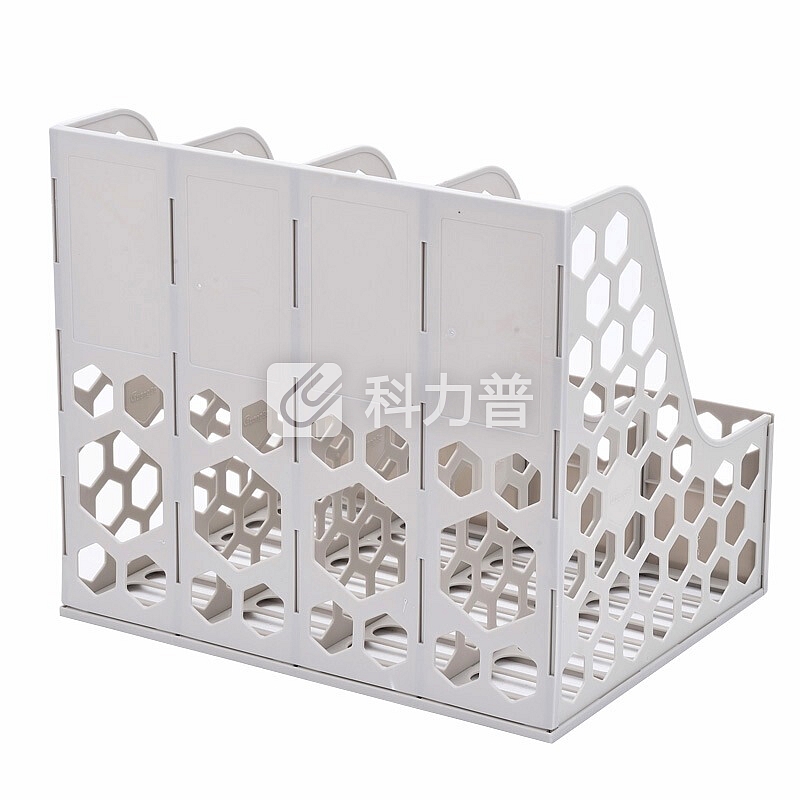广博(GuangBo)四联文件框/资料架/办公用品加固型文件筐 蓝灰颜色随机 单个装WJK9237