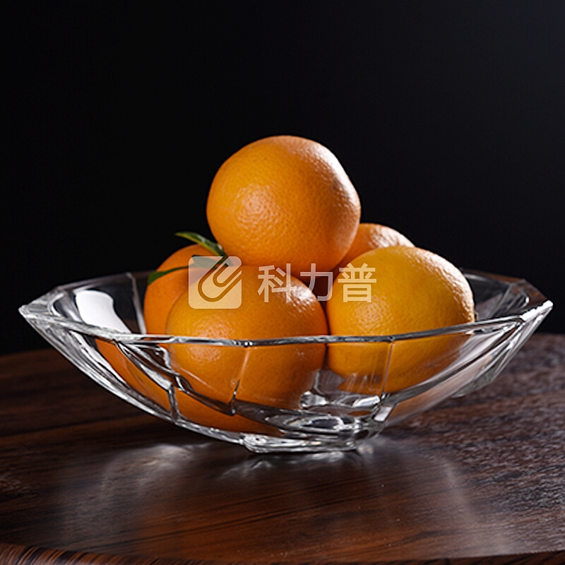 DELISOGA Delisoga 玻璃水果盘 创意冰晶款 大号大容量 欧式简约果斗糖果干果篮 坚果零食沙拉盘 客厅家用摆件礼品装饰