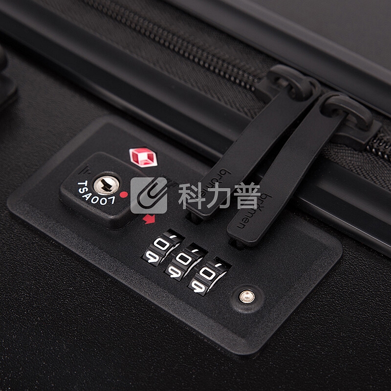不莱玫(bromen bags)布鲁斯小剧场系列PC静音万向轮拉杆箱男女行李箱密码箱旅行箱 细磨砂黑 20英寸