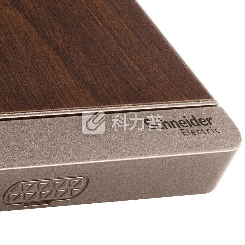 施耐德电气(Schneider Electric)开关插座 开关面板 带LED灯双开双控开关16A 绎尚系列 年轮褐色