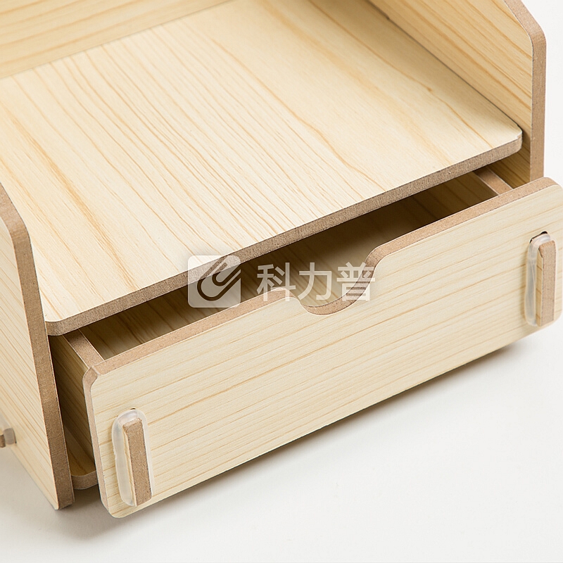 广博(GuangBo)木质电脑显示器增高架子 置物架底座 显示器支架 桌面键盘收纳架办公用品(带笔筒款)WJK9395