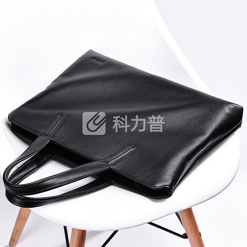 POLO POLO 男包商务公文包头层牛皮休闲男士手提包大容量电脑包ZY042P103J 黑色