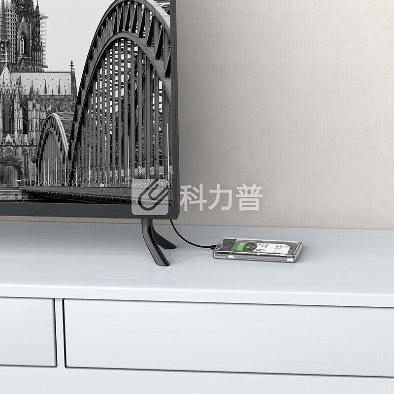 毕亚兹 移动硬盘盒2.5英寸USB3.0 SATA串口笔记本硬盘外置壳固态机械ssd硬盘盒子 全透明 yp1