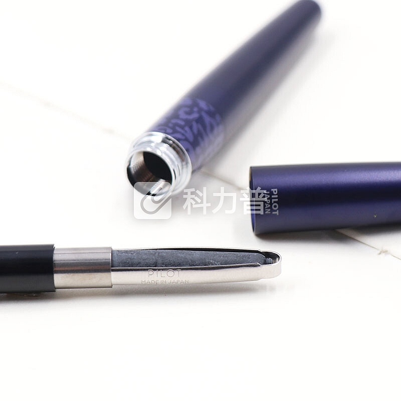 日本百乐(PILOT)88G钢笔商务签字笔 金属笔杆墨水笔练字学生钢笔礼盒FP-MR2 紫色豹纹M尖 原装进口