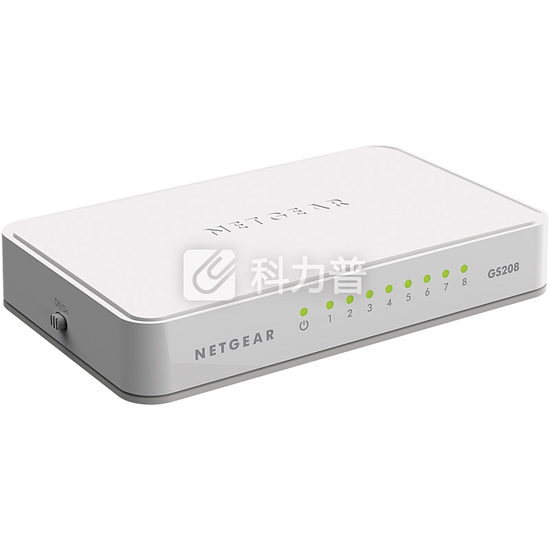 美国网件(NETGEAR)GS208 8口千兆非网管交换机 SOHO办公小型家用宿舍网络分线器以太网交换机